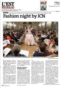 Article de presse Vertiges Mode ICN Nancy Fashion Night